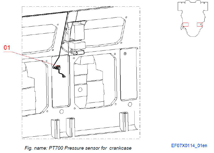 PT700 Pressure sensor for crankcase