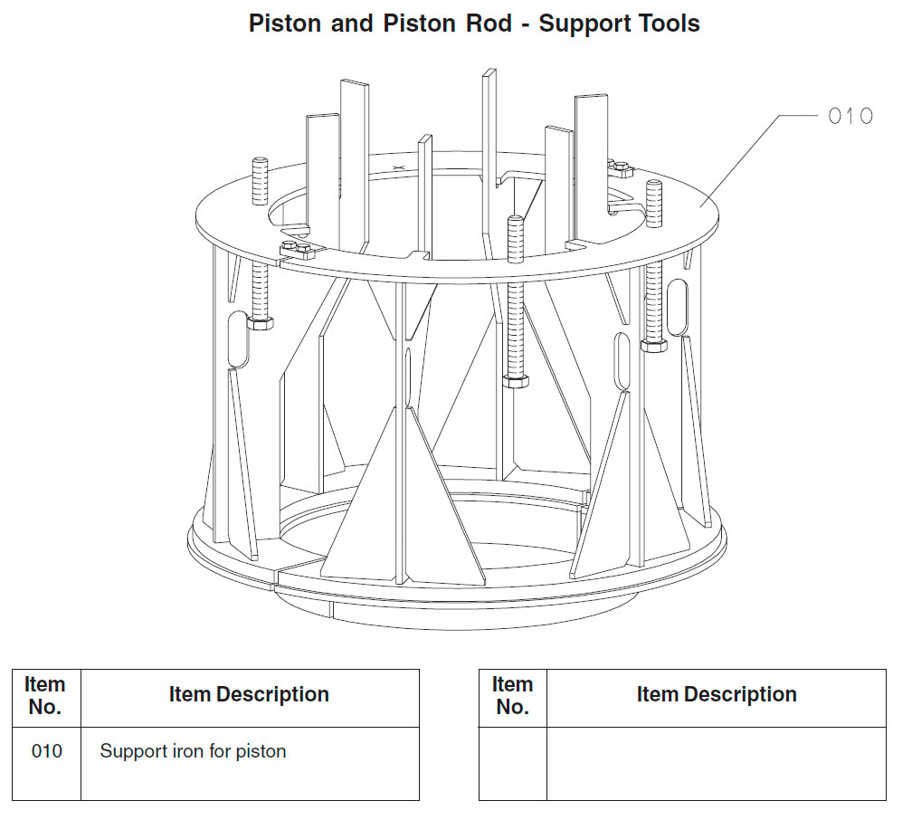 Piston and Piston Rod - Support Tools