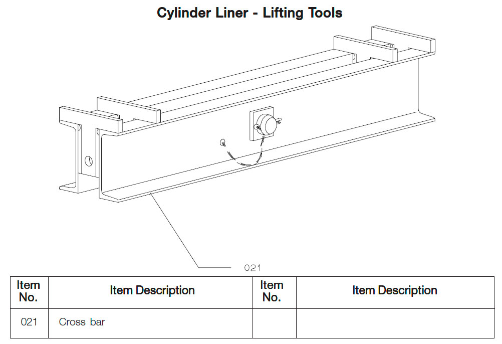 Cylinder Liner - Lifting Tools