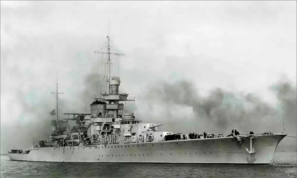 Тяжелый крейсер «Almirante Brown» после модернизации, 1949 г.