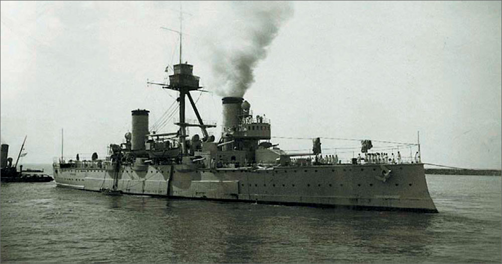 Броненосный крейсер «Pueyrredon» после модернизации
