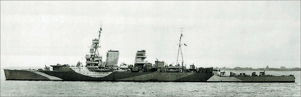 Крейсер «Hawkins», 1942 г.