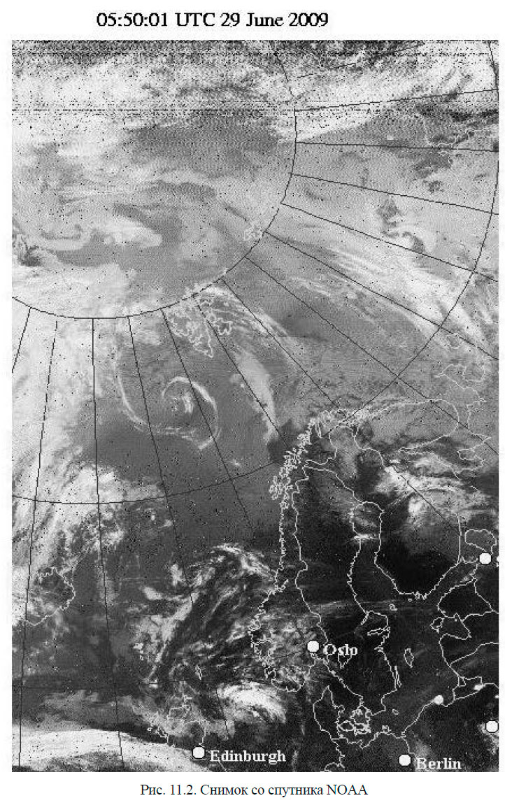 Снимок со спутника NOAA